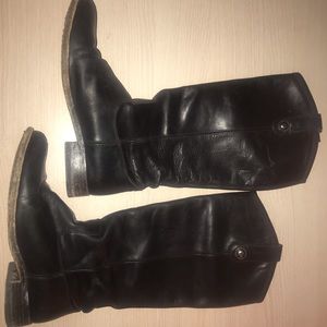Frye black tall winter boots
